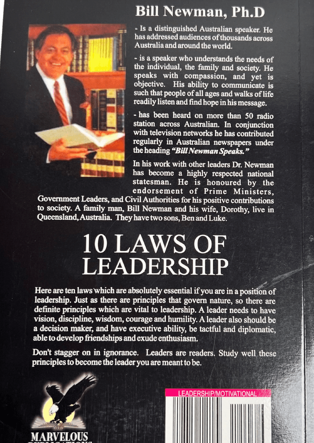 10 Laws Of Leadership back cover