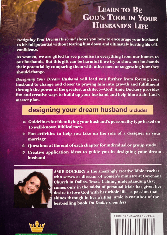 Designing Your Dream Husband back cover